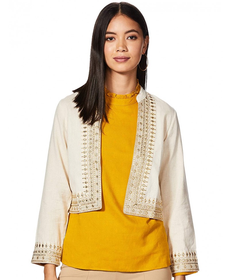 golden ethnic jacket